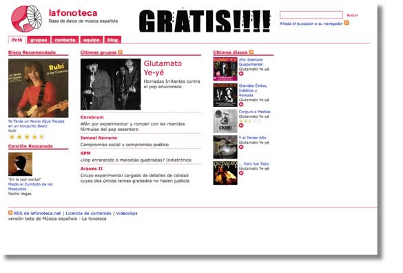 La Web de la Semana: La Fonoteca Una base de datos de pop español
